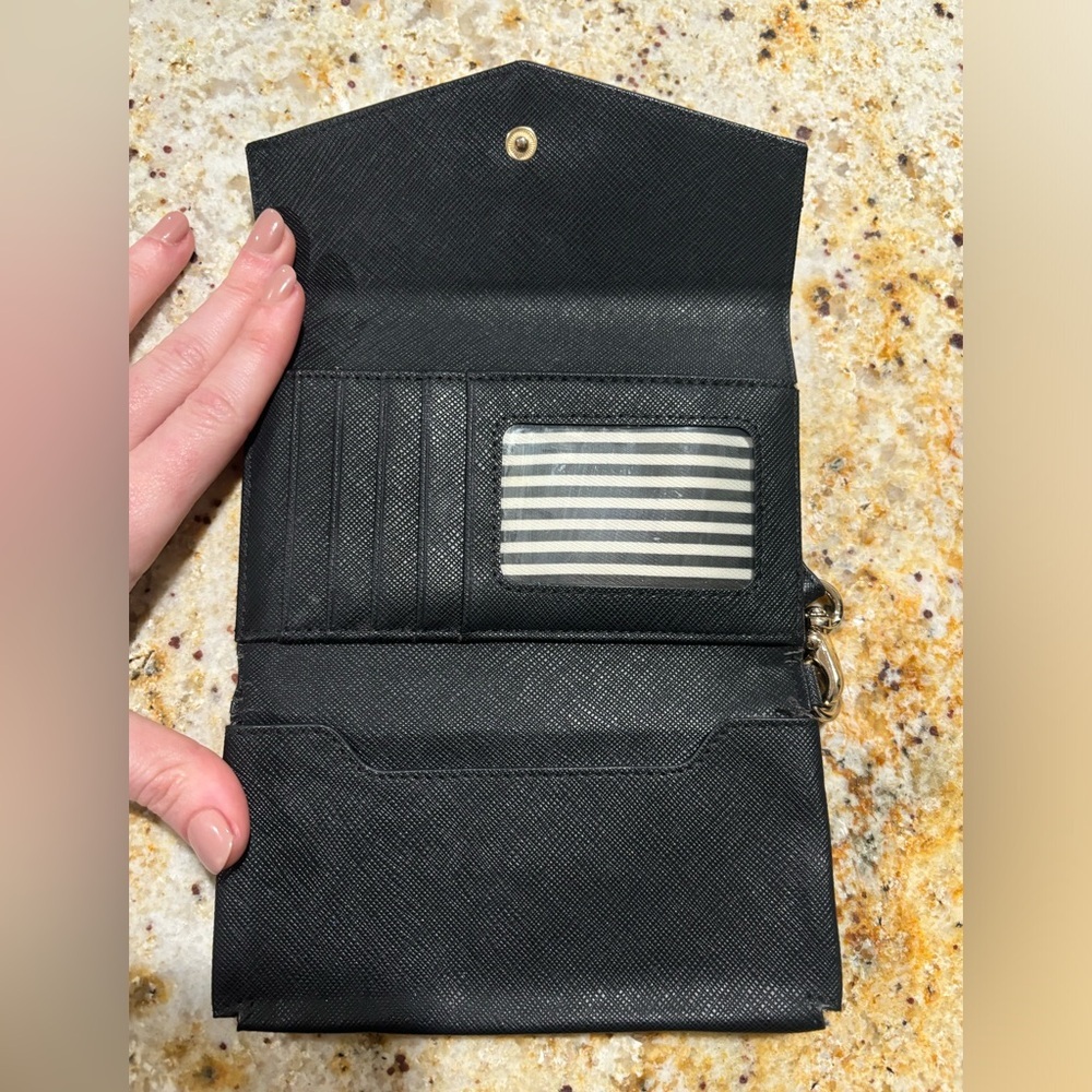 Kate Spade Black Saffiano Wristlet Envelope Wallet - Picture 7 of 12